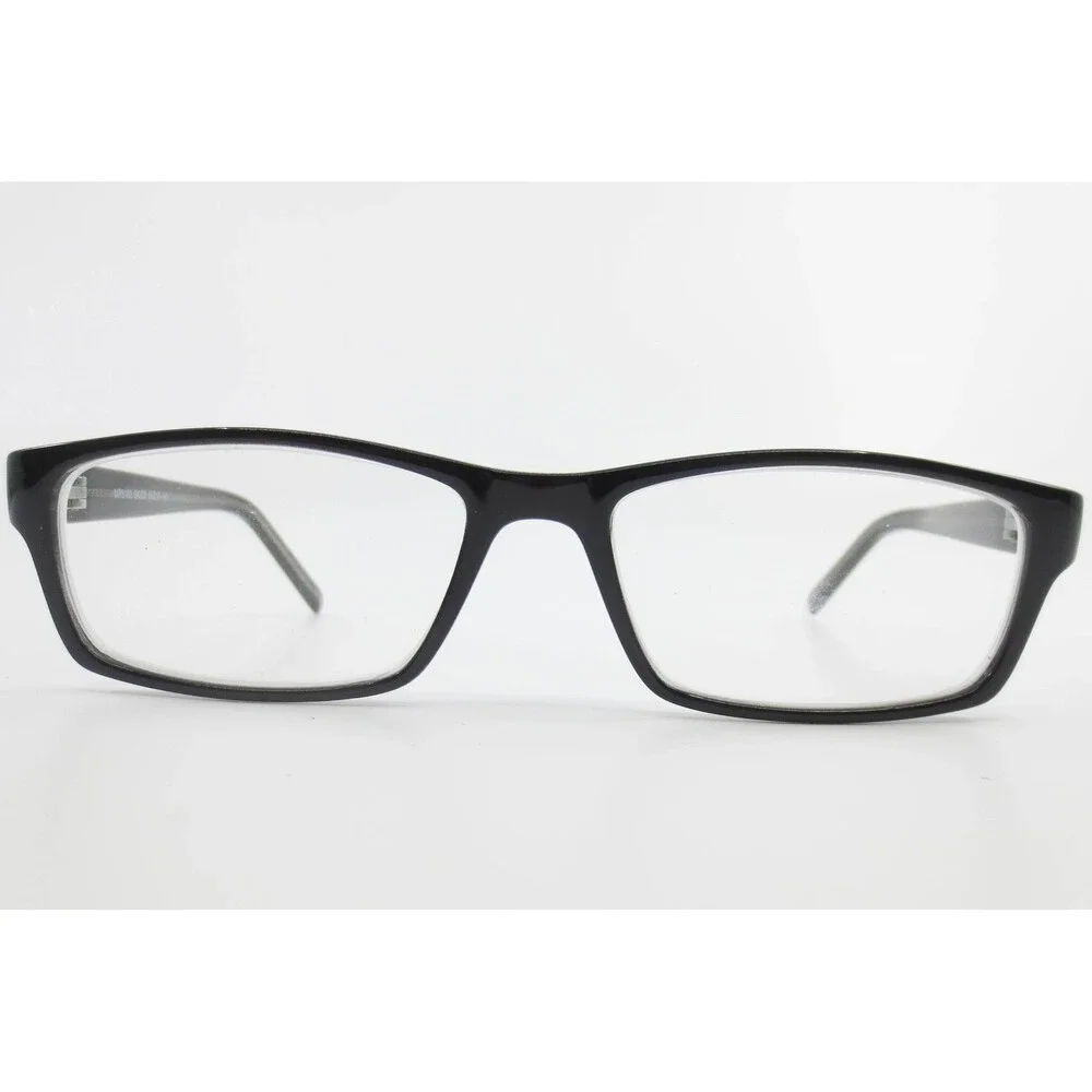 Modern Optical MP5103 BK/CR Black Crystal Rectangular Eyeglass Frames 56-18-145
